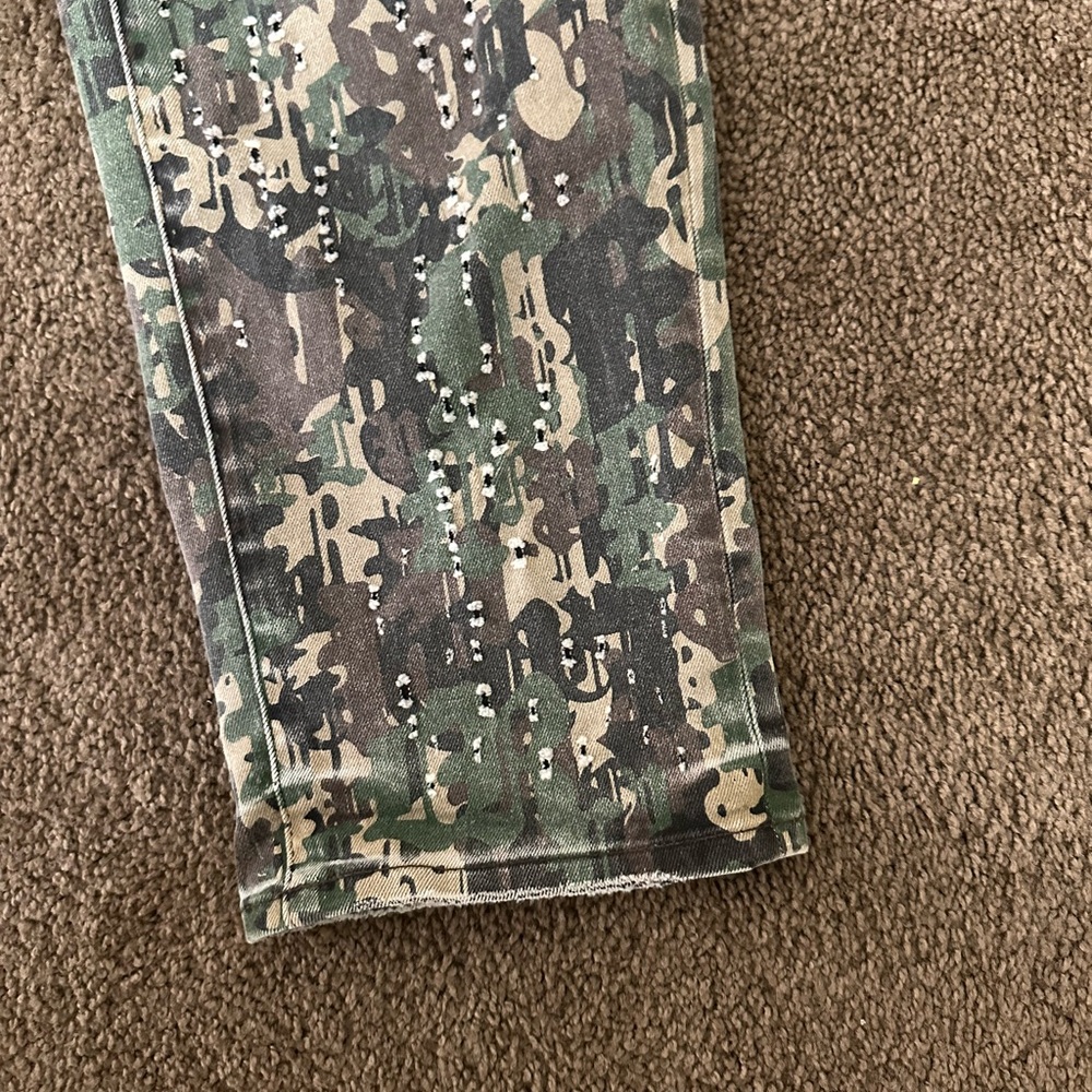 Purple Brand Camo Jeans Men Size 36 Slim Fit Distressed Factory Fade - Picture 14 of 15